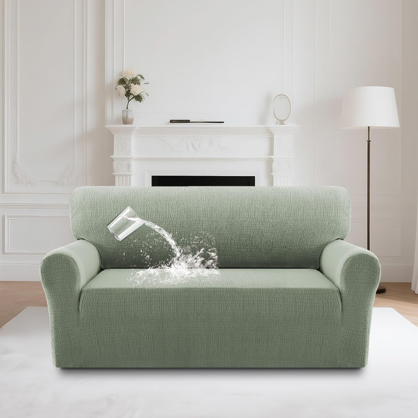 Housse de fauteuil imperméable sea grass pour protéger le salon des enfants et animaux