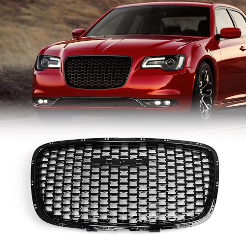 VLINCAR Kühlergrill-Montage, kompatibel mit Chrysler 300C SRT 2015 2016 2017 201