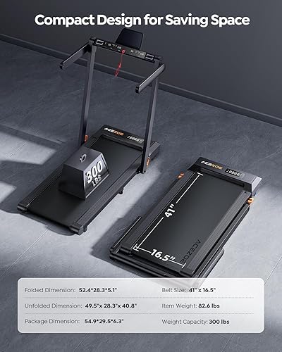 Miniatura 7 de Foldable Treadmill with 0-15% Incline and Handle Bar, 3.0HP Treadmills for Home, Under Desk Treadmill with 300LBS Capacity, Walking Pad with