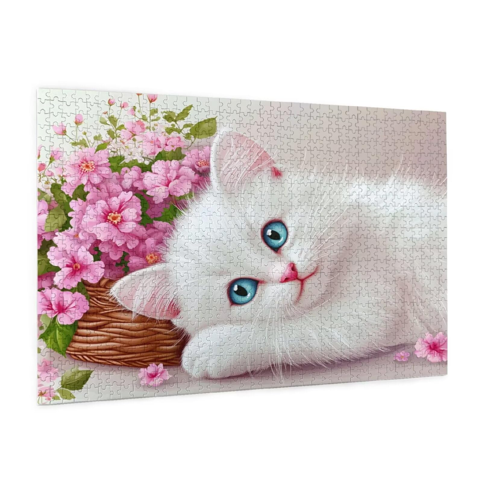 Puzzle kot, 6000 elementów, puzzle kwiatowe dla dorosłych, z pudełkiem na prezent, "zrób to sam", duże drewniane puzzle dla dorosłych, gra zręcznościowa dla całej rodziny, prezenty dla kobiet, 105 x