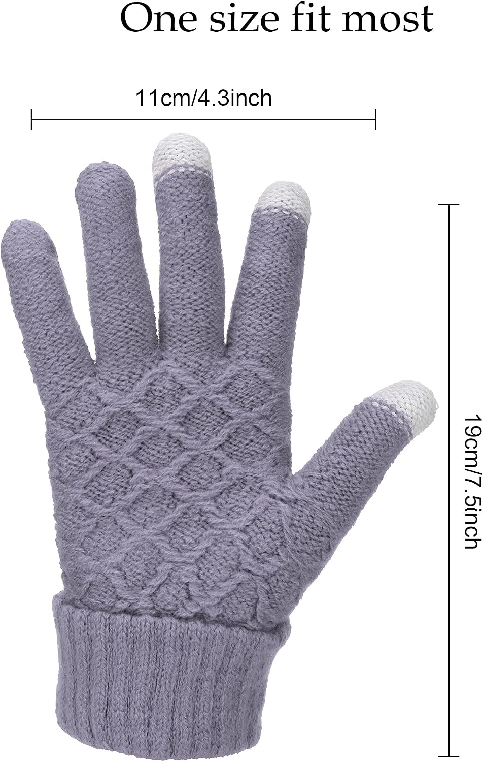 SATINIOR 6 Pairs Women Winter Touch Screen Gloves Warm Fleece Lined Knit Winter Gloves with Touchscreen Fingers