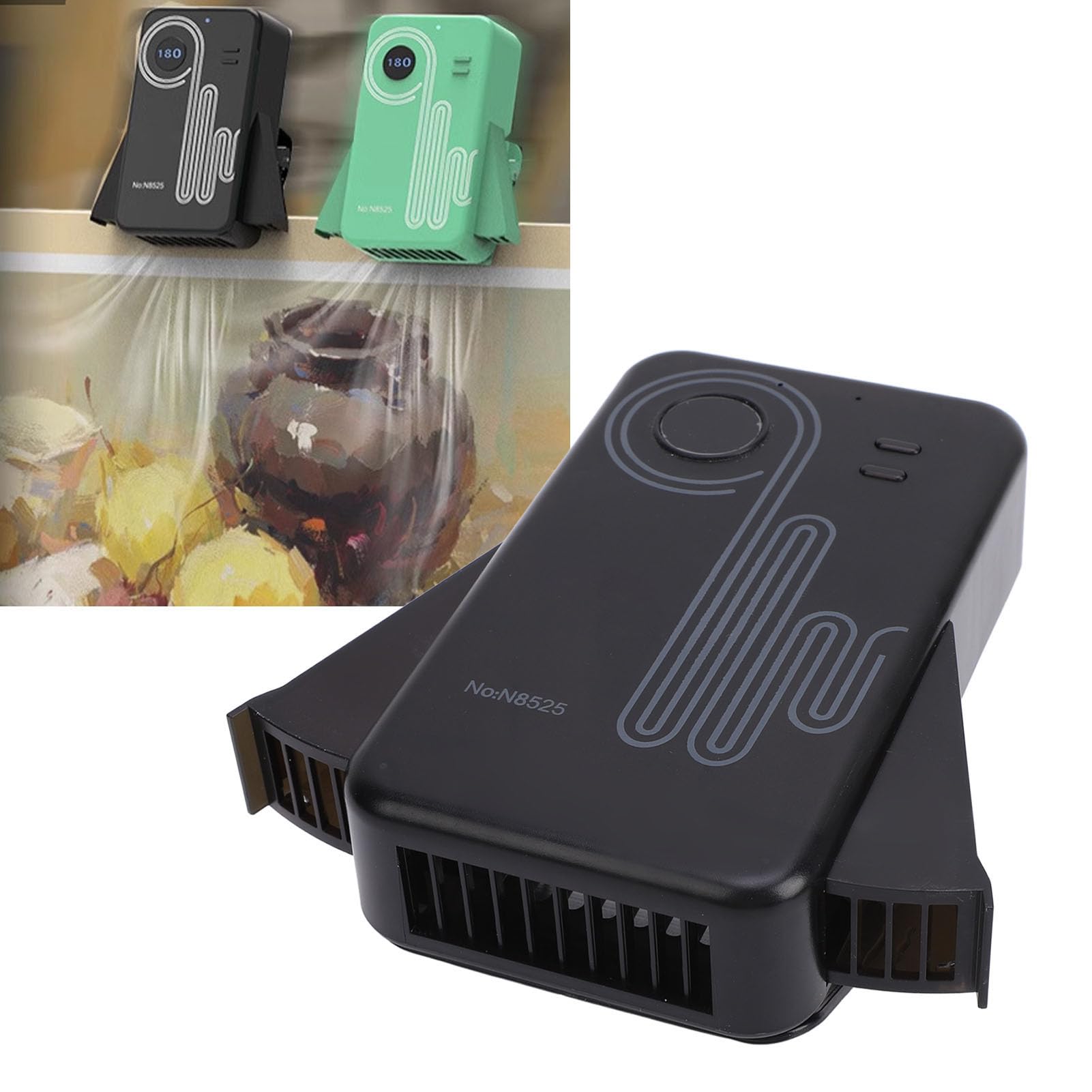 Malerei-Lufttrockner, Wiederaufladbarer Tragbarer Aquarell-Trockner mit 3 Geschwindigkeiten, Sperrholz-Design, Geräuscharme USB-Aufladung, Kompakter Farb-Lack-Lufttrockner für