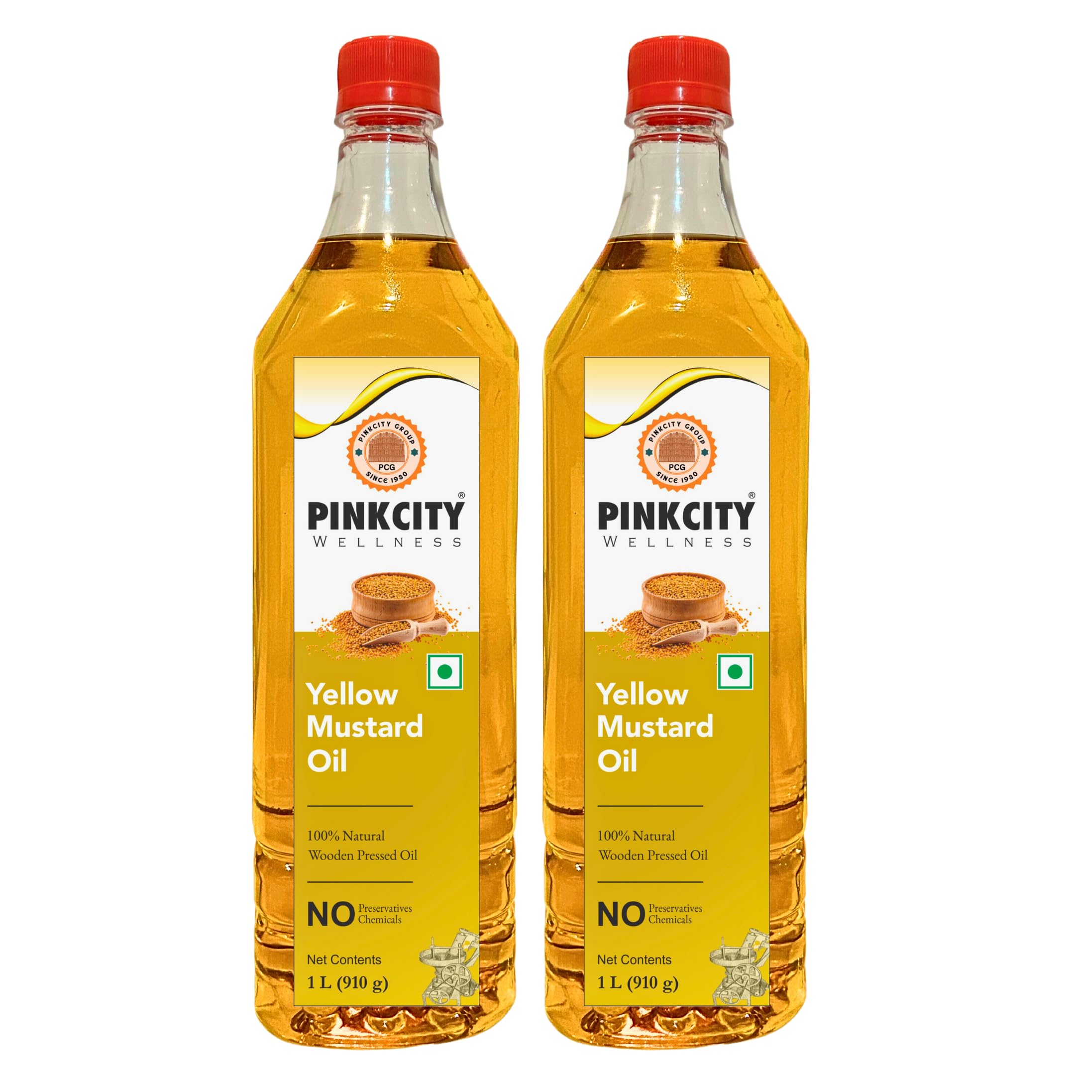 Pinkcity Wellness Wooden Cold Pressed Yellow Mustard OIl 2 Litre | 1 Litre x 2 (B0CQTNZRZS) Amazon Price History, Amazon Price Tracker