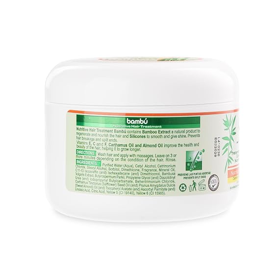 Silicon Mix Bamboo Nourishing Hair Treatment 8 ounces Deep Conditioning Mask for Strong, Hydrated, and Revitalized Hair, Restores Shine, Softness, and Improves Elasticity