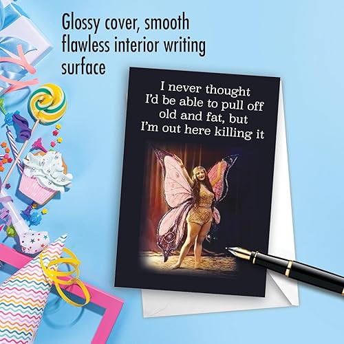 Vista 47 de NobleWorks Humorous Birthday Greeting Card with 5 x 7 Inch Envelope (1 Card) Bday Bra Size C10073BDG