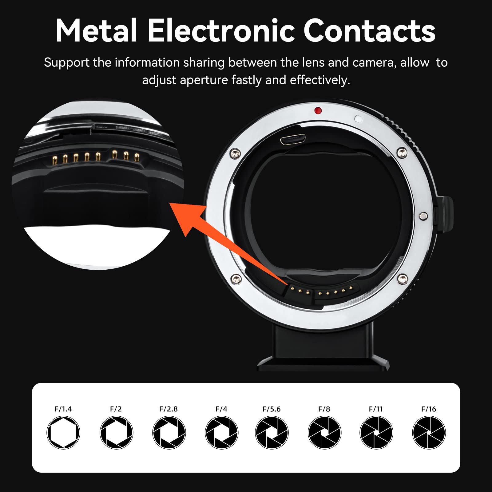 7artisans EF-NZ Adaptateur d'objectif autofocus Bague de Conversion Compatible avec Objectif Canon EF/EF-S et Appareil Photo Nikon Z-Mount pour Z5 Z6 Z7 Z6ll Z7ll Z9 Z30 Z50 ZFC