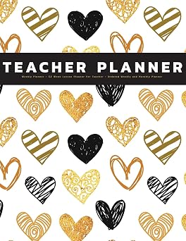 Teacher Planner Weekly Planner - 52 Week Lesson Planner For Teacher - Undated Weekly and Monthly Planner Teacher Planner Teacher Plan Book