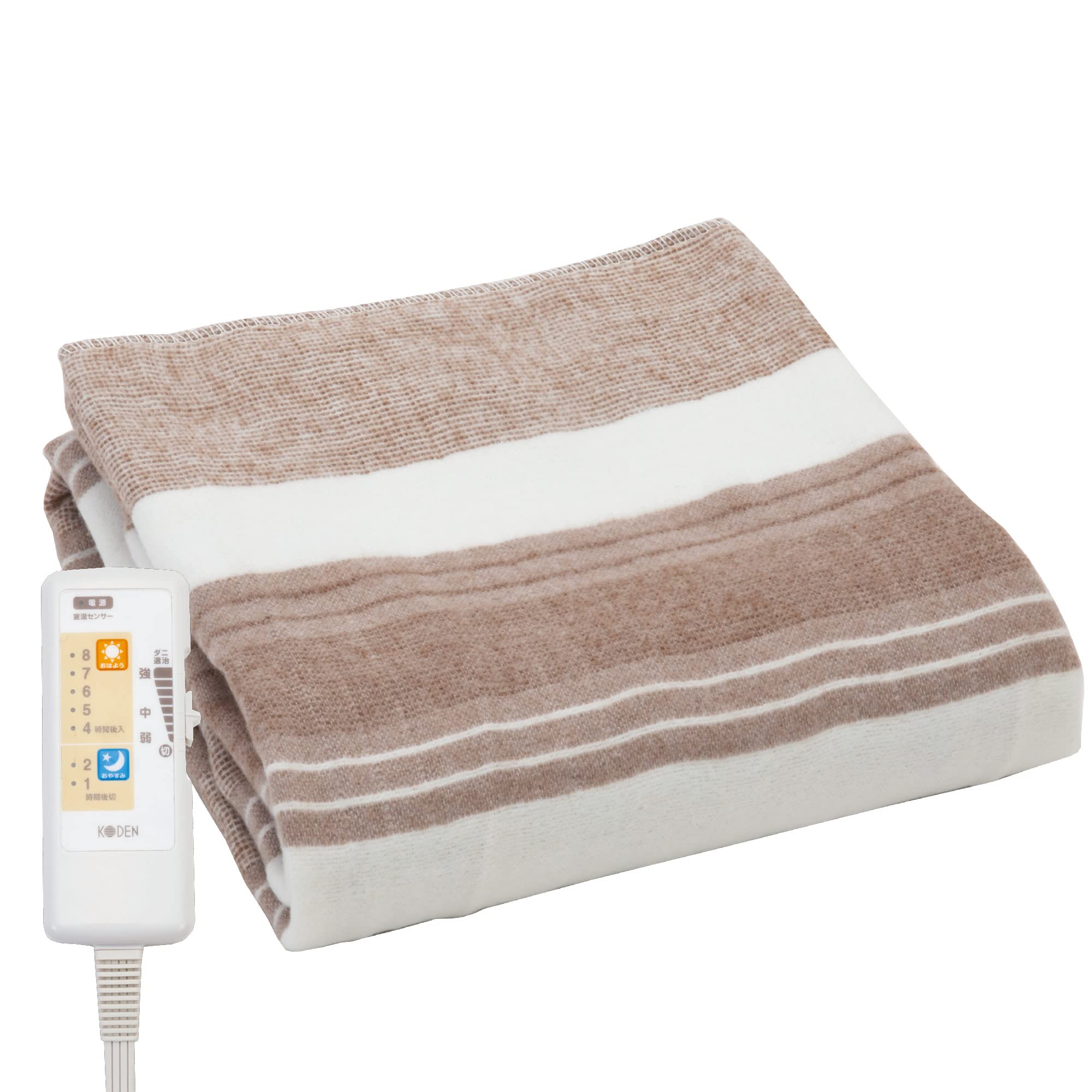 Amazon.co.jp : 広電(KODEN) 電気毛布 敷き 130×80cm ブラウン 洗える 