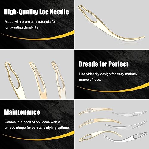 Miniatura 10 de AGBOLO Ganchos de ganchillo para rastas, 3 piezas de 0.50.750.039 in aguja única para rastas, tejer ganchillo para manualidades trenzadas, excelente