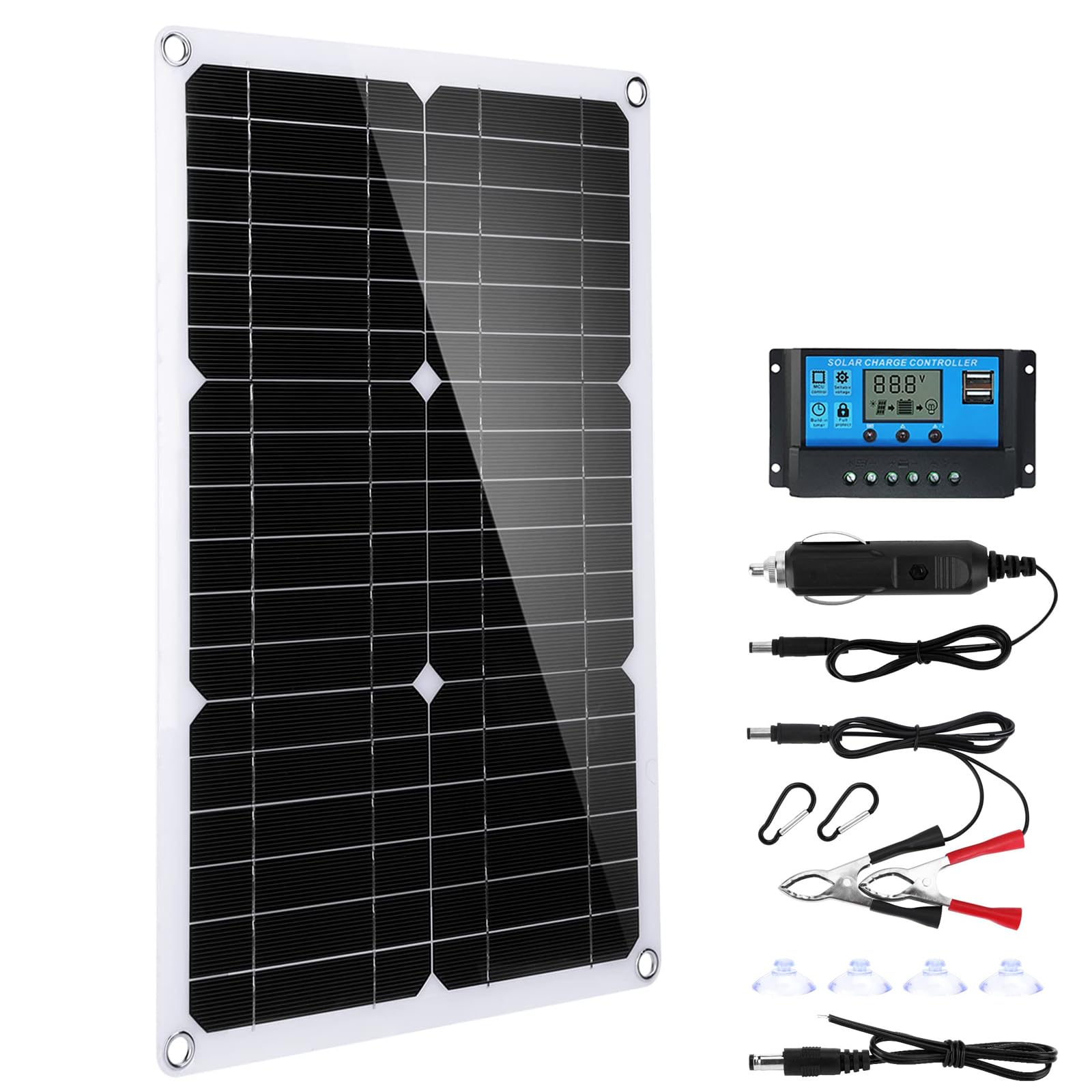 Panneau Solaire Monocristallin 20W NOGRAX pour éviter les pannes de batterie en voyage