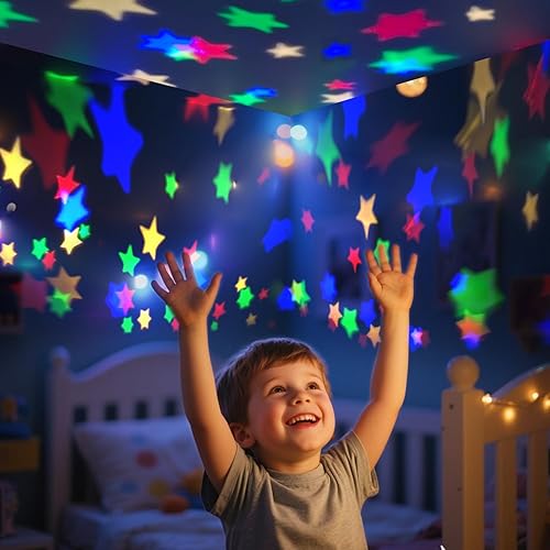 Miniatura 3 de Luz nocturna para niños, proyector de luces nocturnas de dinosaurio, temporizador regulable, proyector de estrellas, luces oceánicas de 360 para