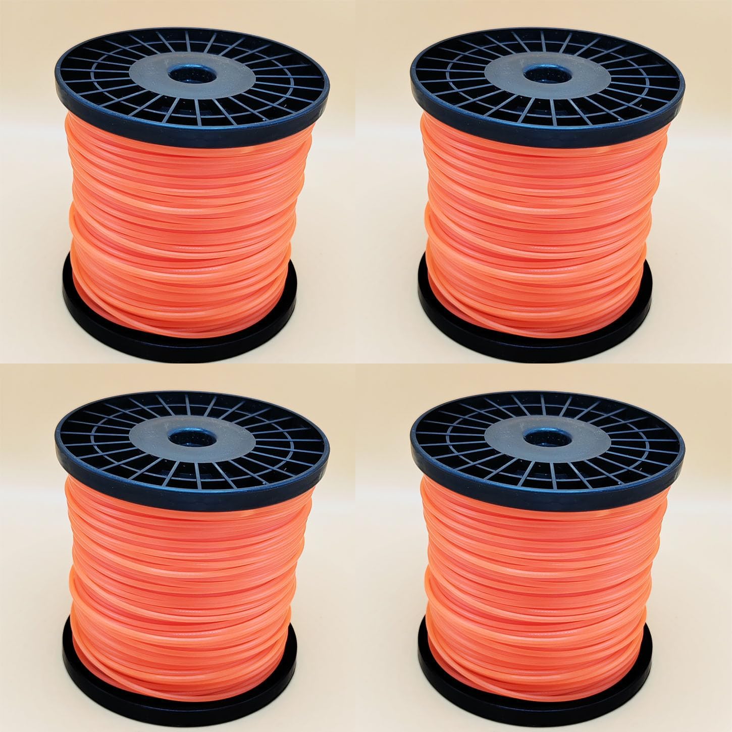4Pcs 328ft 100m String Trimmer Lines Round String Trimmer Line for 2.4mm/0.095'' String Weed Eater Spool Nylon Material