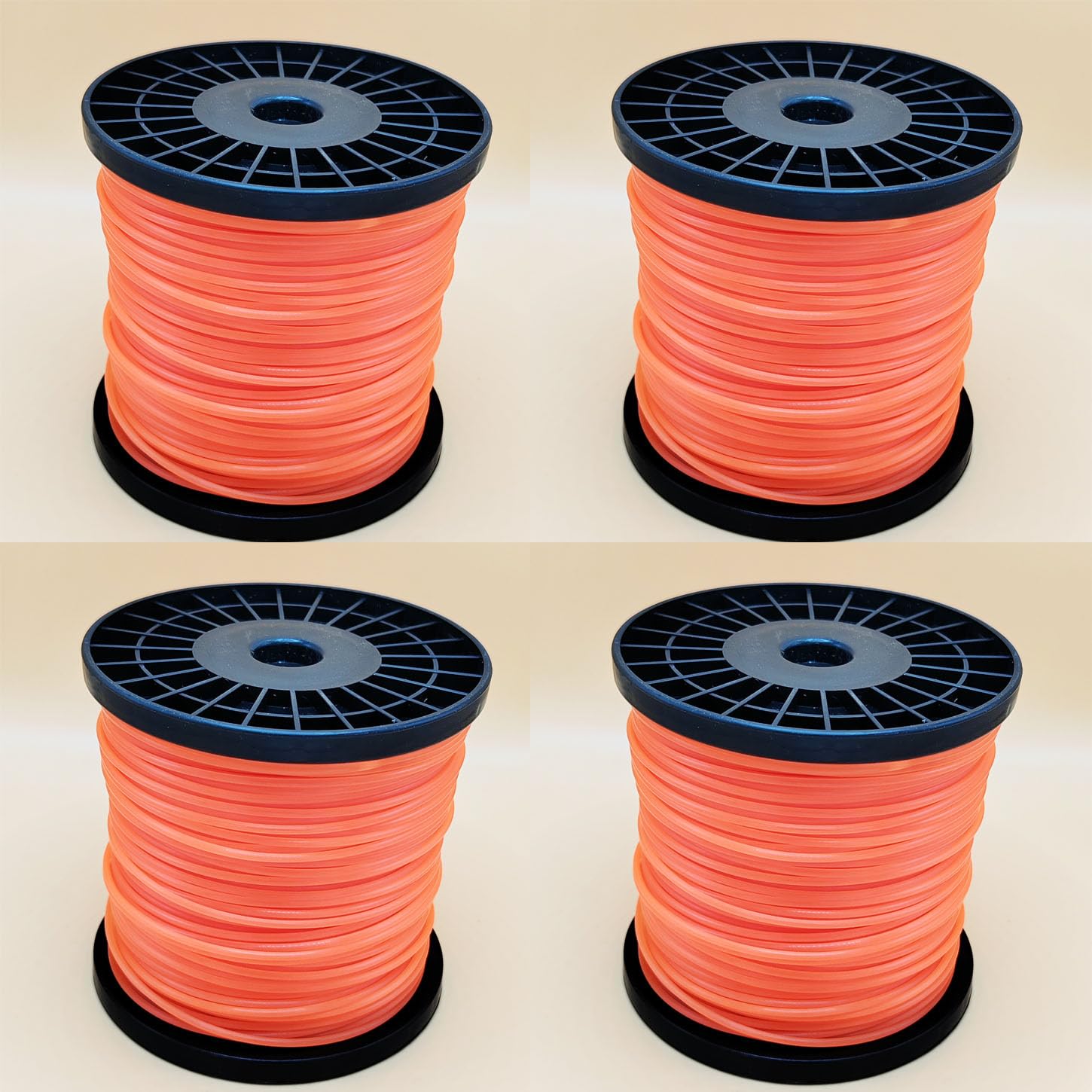 4Pcs 100 ft 100m String Trimmer Lines Round String Trimmer Line per 2.4mm/0.095 '' String Weed Eater Bobina Materiale Nylon