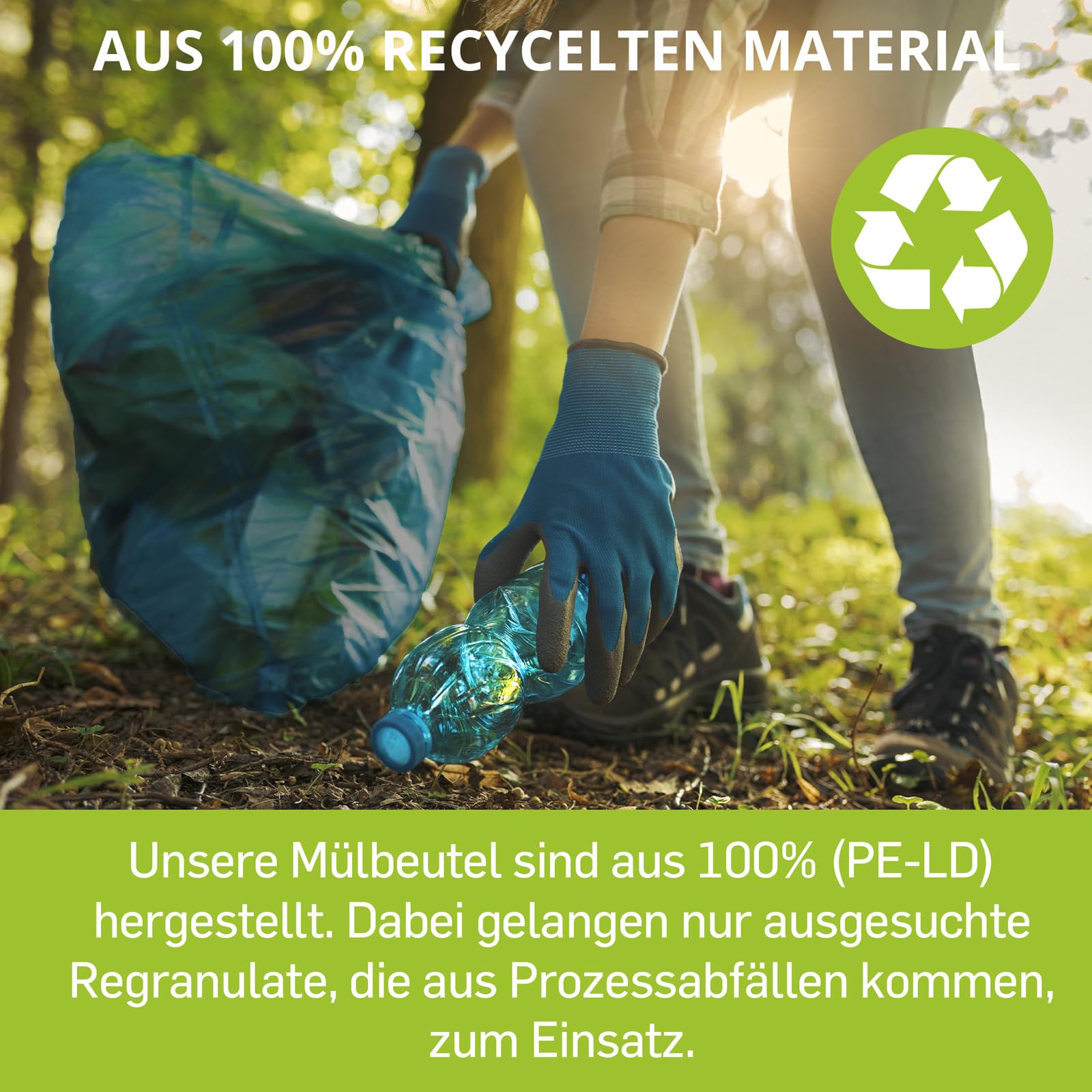 120L Müllsäcke Blau 250 Stück 39my 700x1100mm Abfallsäcke | Hossi's Wholesale 10 Rollen, LDPE, reißfest, Haushalt, Gastronomie, Gewerbe