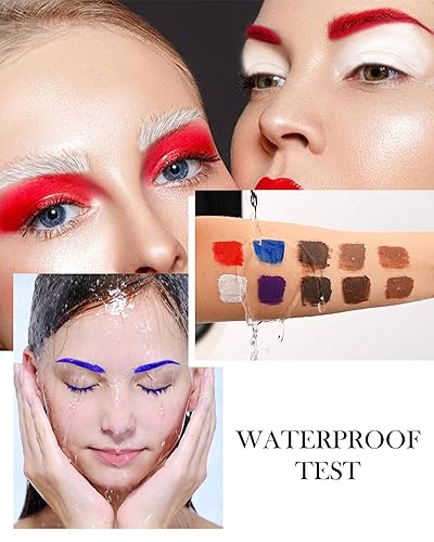 Miniatura 5 de Gel de rímel tintado para cejas, 1 unidad, resistente al agua, a prueba de manchas, pegamento líquido de color para cejas, relleno de cejas tintado,