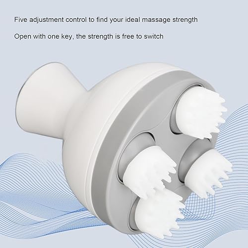 Miniatura 4 de zjchao Masajeador eléctrico inalámbrico para cuero cabelludo con 4 modos, rascador de mano para el cabello y el cuero cabelludo para liberar el