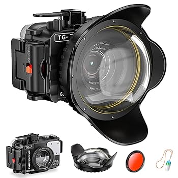 Amazon | Seafrogs 60m/195フィート 水中カメラハウジング