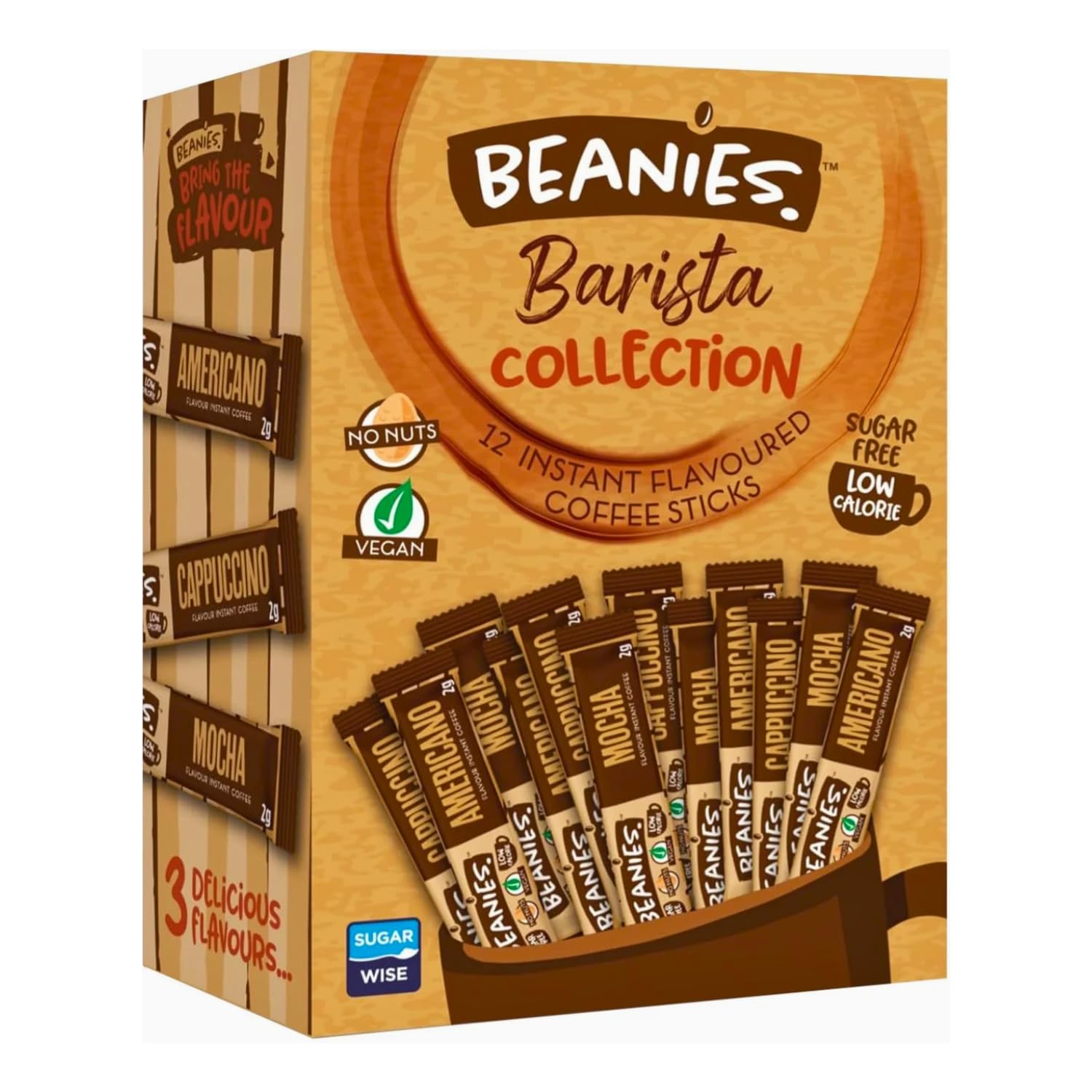Beanies Coffee Barista Collection, Sugar Free & Low Calorie, 12 Flavours Instant Coffee Sticks 24g (12x2g) (Imported UK) (B0DG97VZ4H) Amazon Price History, Amazon Price Tracker