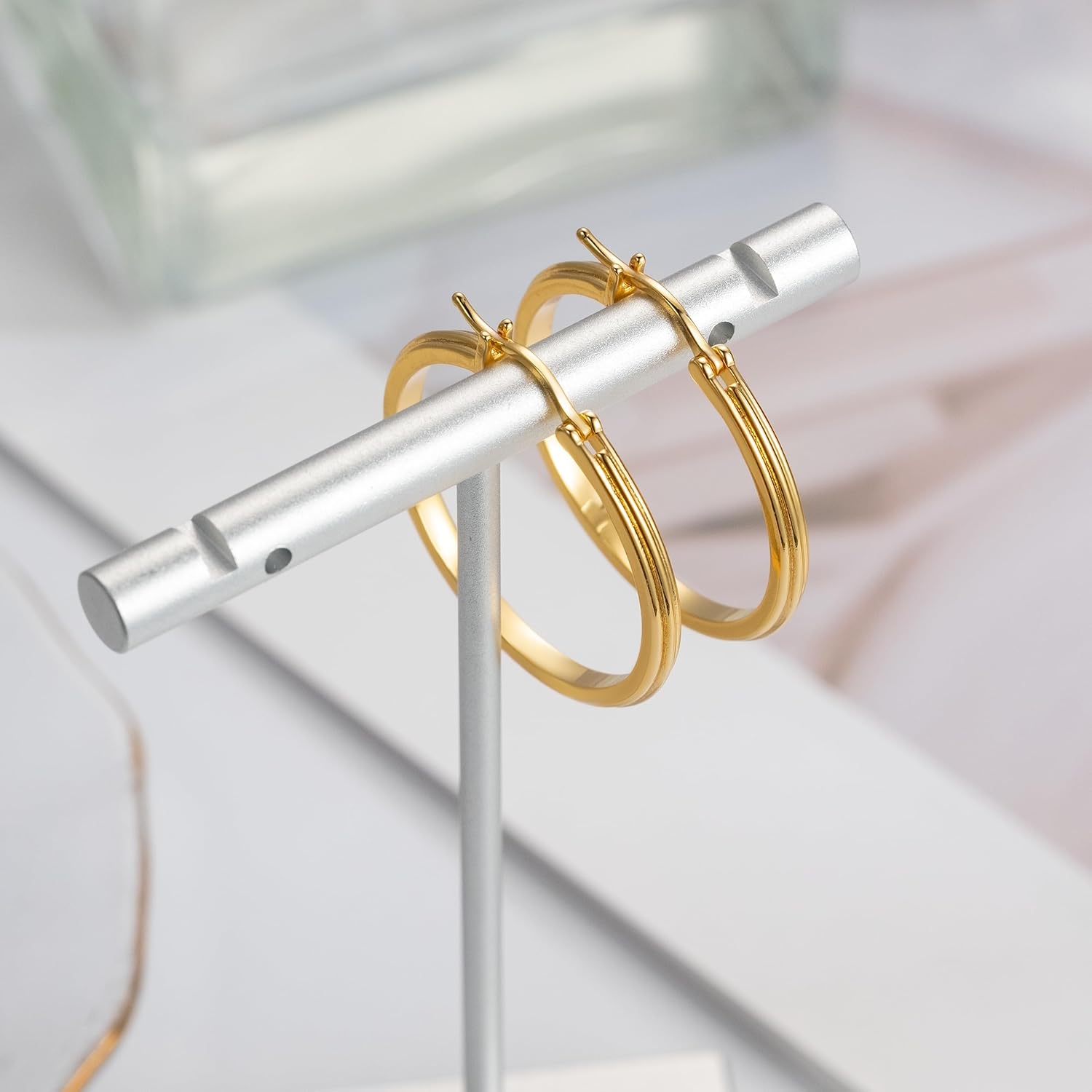 14K Gold Earrings for Women Gold Hoop Earrings for Women Hoops Earring for Womens Hoops Refined and Undeniably Chic Hoop Earring for Womens 30mm
