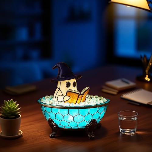 Miniatura 4 de Lámpara de baño de burbujas fantasmas, lámpara de Halloween, decoración de baño de Halloween, luces LED de noche de fantasma, para decoración de