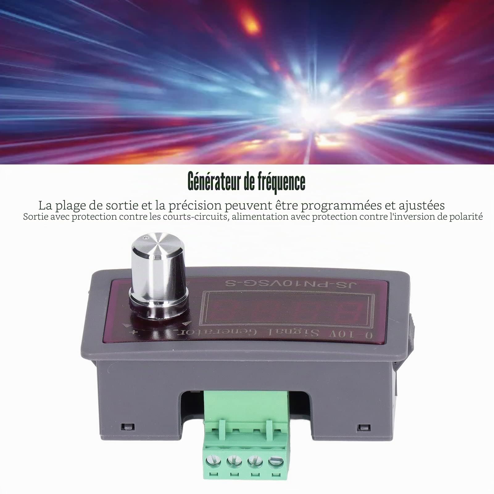 Générateur de Signal 0-10V Simulateur Analogique de Tension de Courant 0-20mA Générateur de Signal D'affichage à 4 Chiffres Réglable pour le Débogage du Panneau PLC