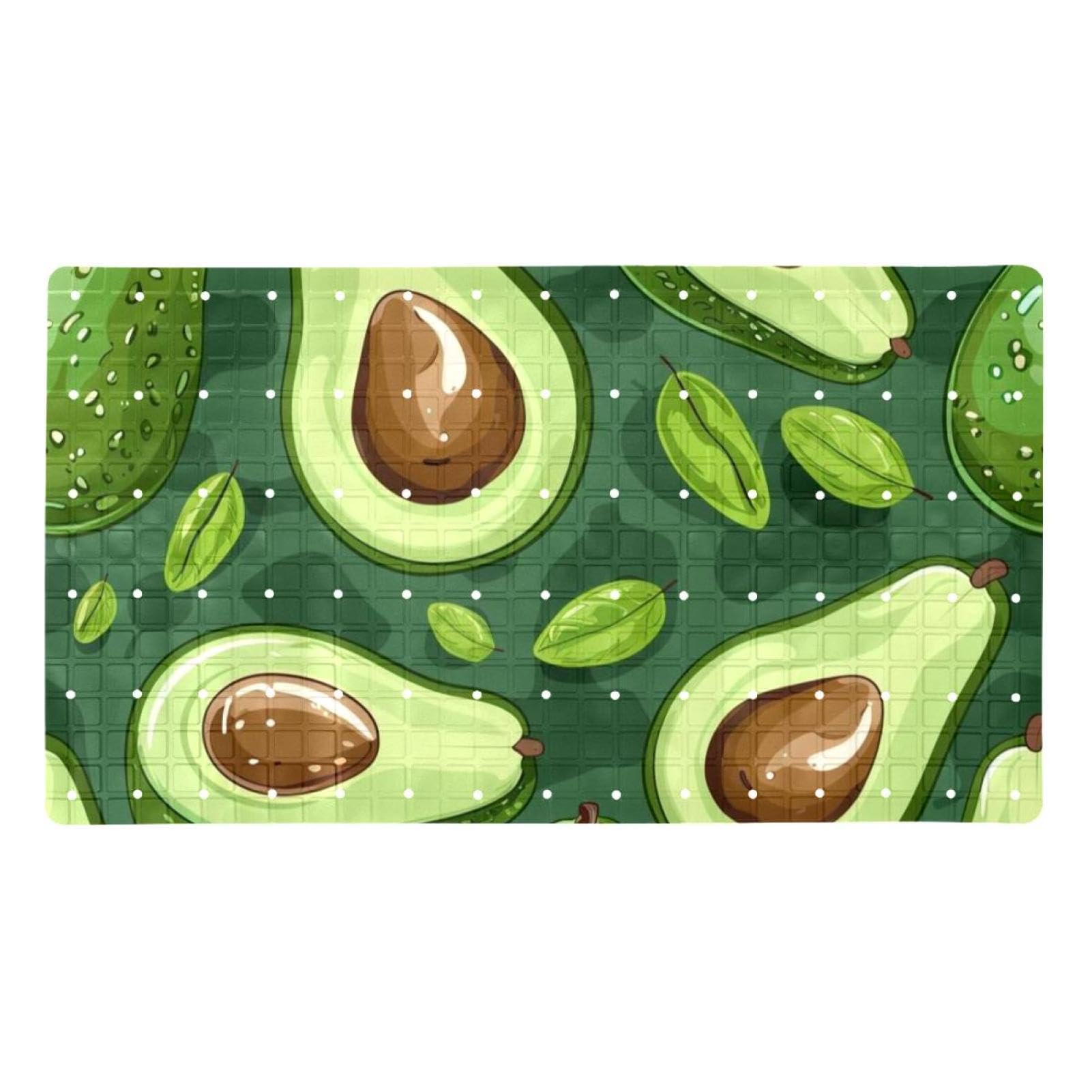 Alfombrilla de baño de alta calidad Little Green Avocado extralarga y duradera