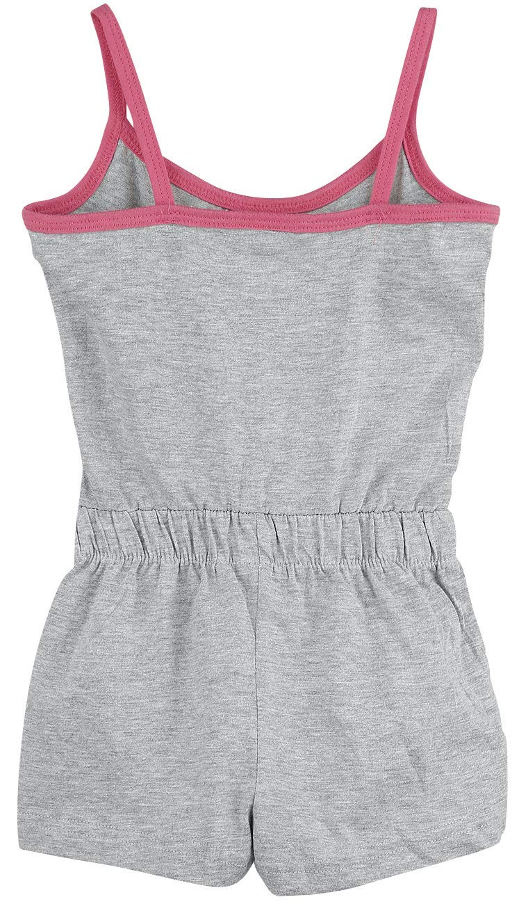 Pummeleinhorn - Mädchen Jumpsuit mit Spaghettiträgern, grau/rosa