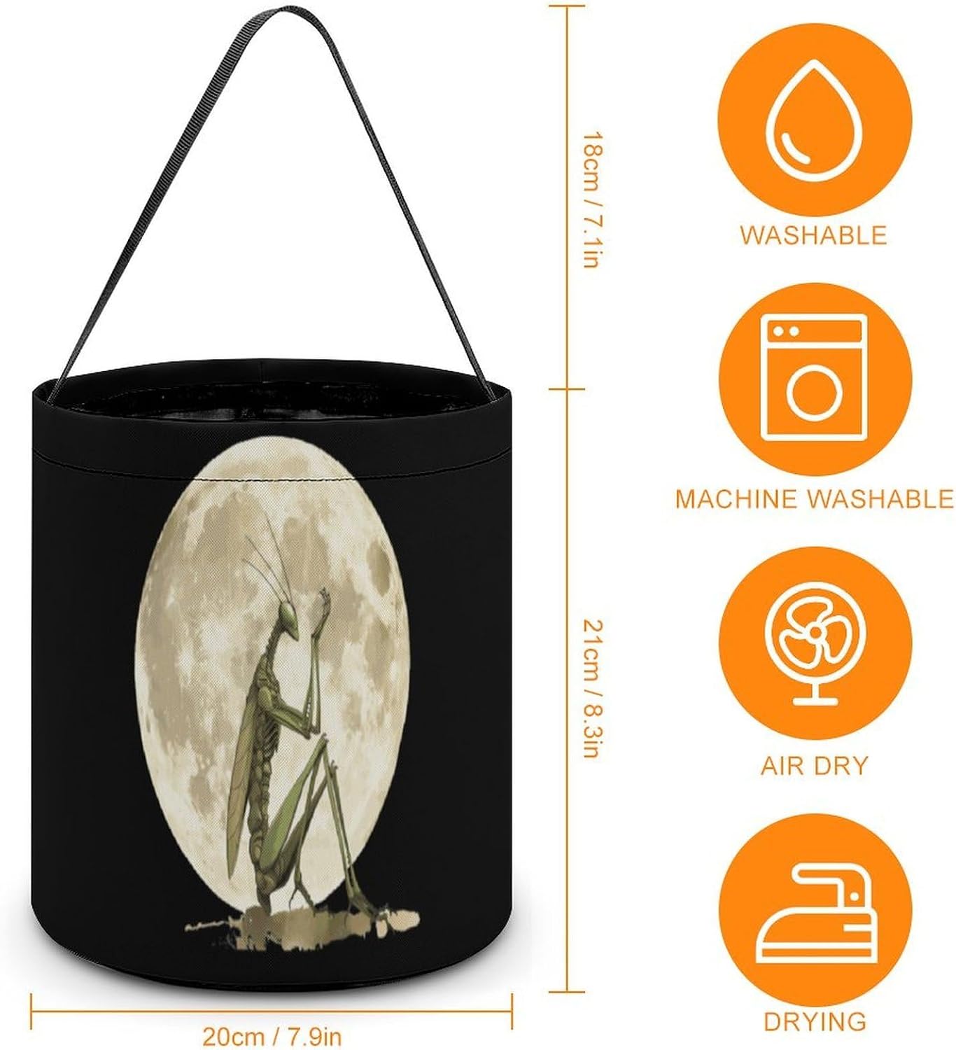 Praying Mantis And Moon Candy Bag Halloween Treat Goody Bags Party Basket Handbag Holiday Decor