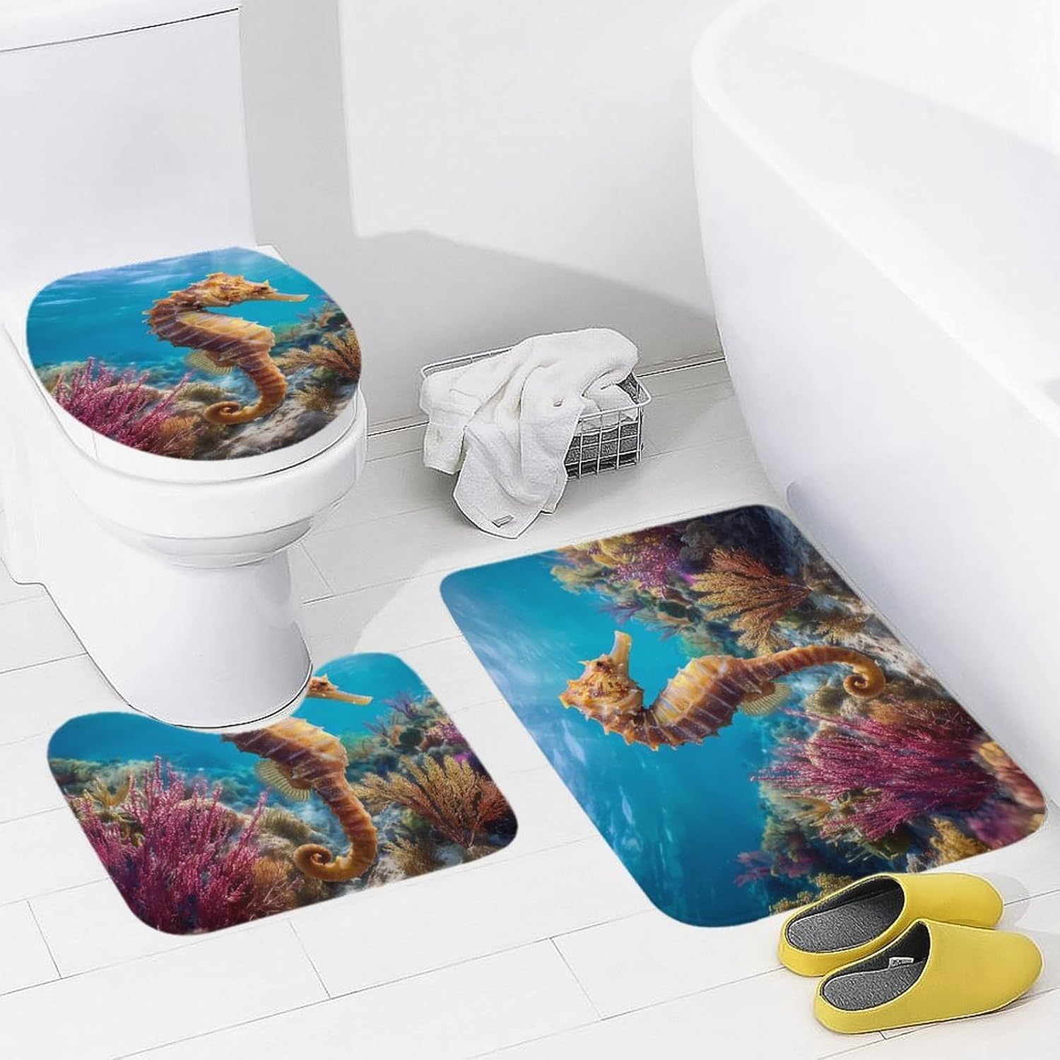 Seahorse in Ocean Boys Girls Short Sleeve Shirts Graphic T-Shirts Crewneck Casual Printed Tee