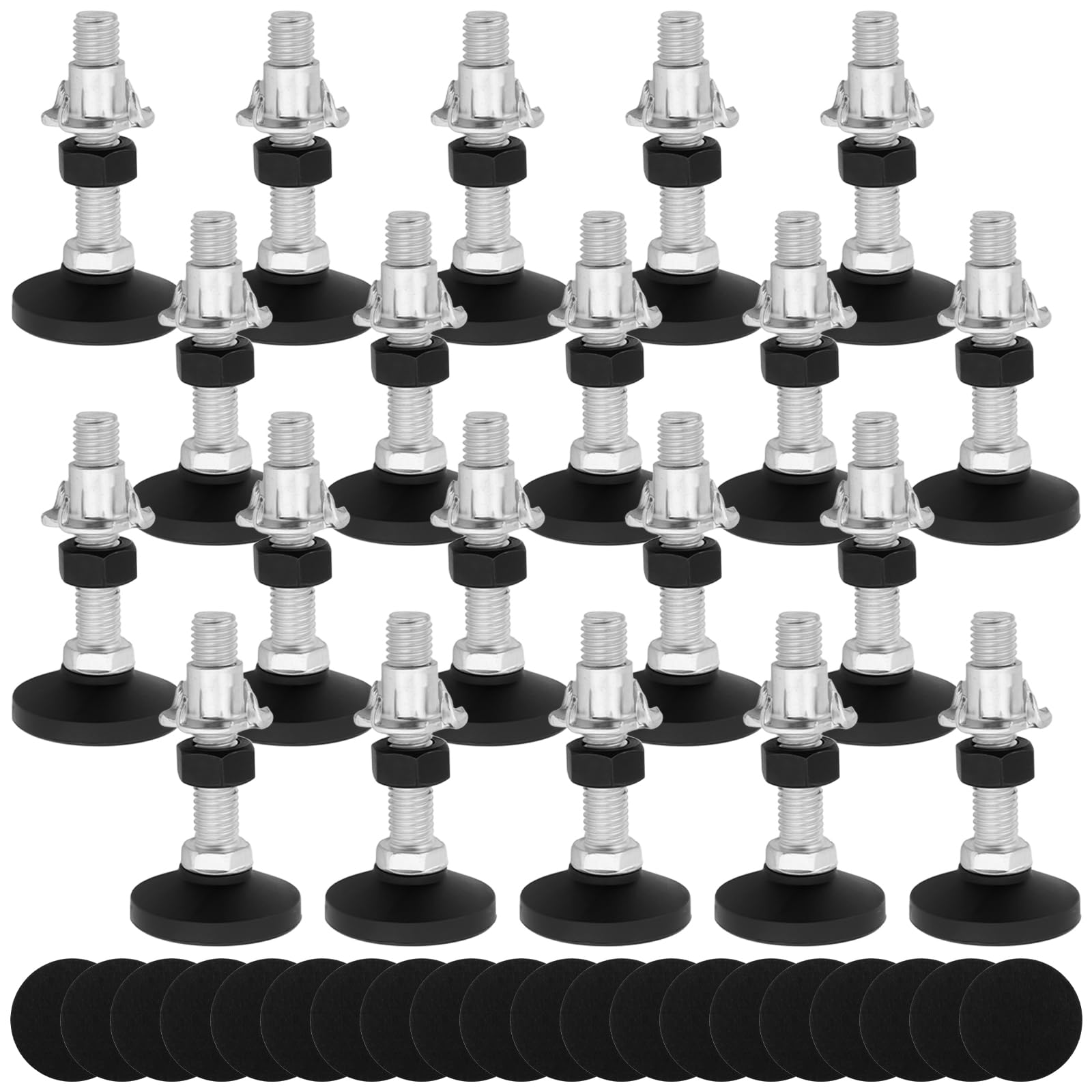 Pies niveladores M10 para equilibrar armarios y sofás en suelos con desniveles, kit de 20