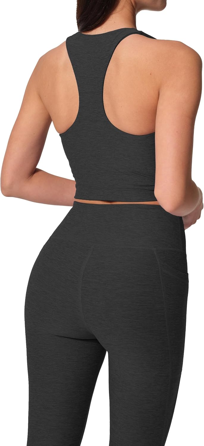 High Waist Yoga Pants with 2 Side Pockets,Tummy Control Soft Athletic Leggings for Women. - Image 4