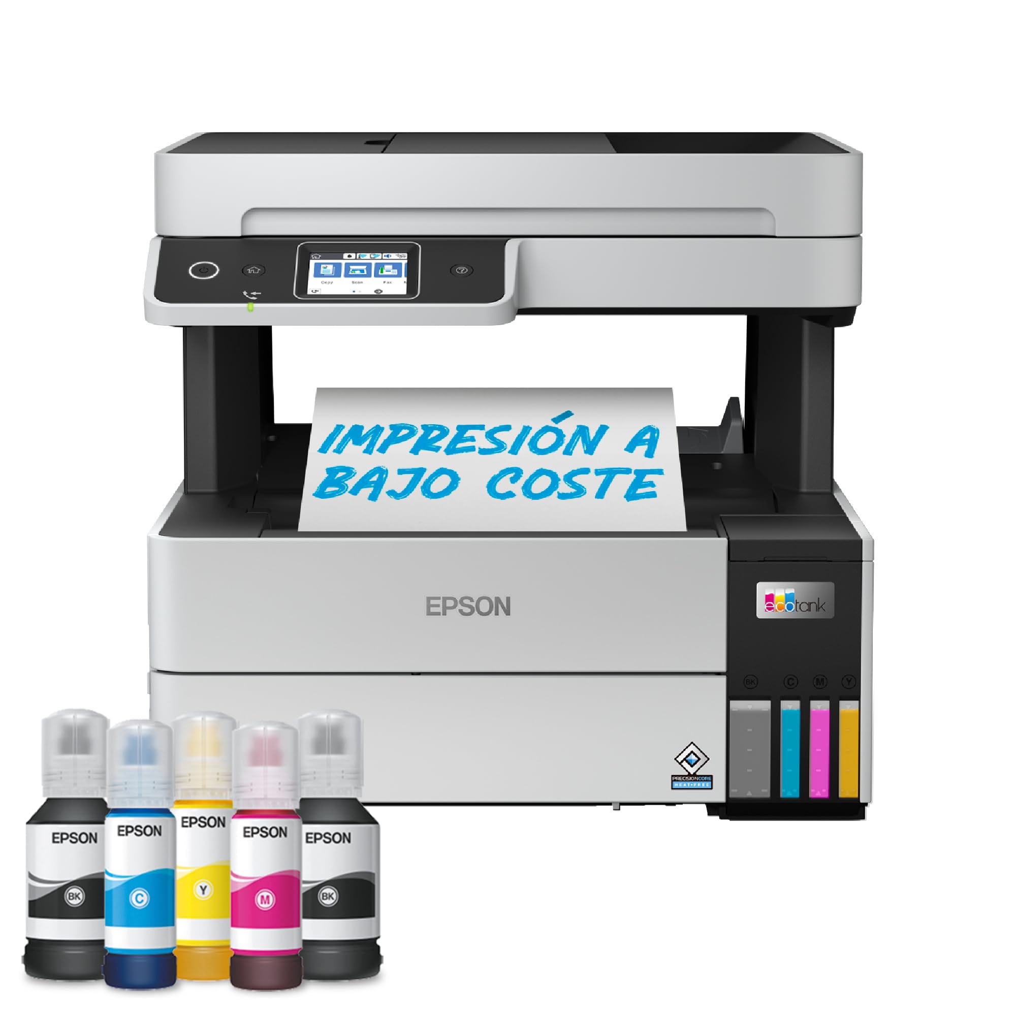 Epson EcoTank ET-​5170, Impresora Alto Rendimiento Wifi A4 Multifunción con Impresión Doble Cara Automática, Imprime / Escáner / Copiadora / Fax