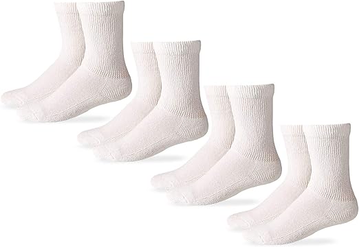 Amazon Com Carolina Ultimate 男款無拘束糖尿病棉圓筒襪4 雙包 服裝 鞋子和珠寶