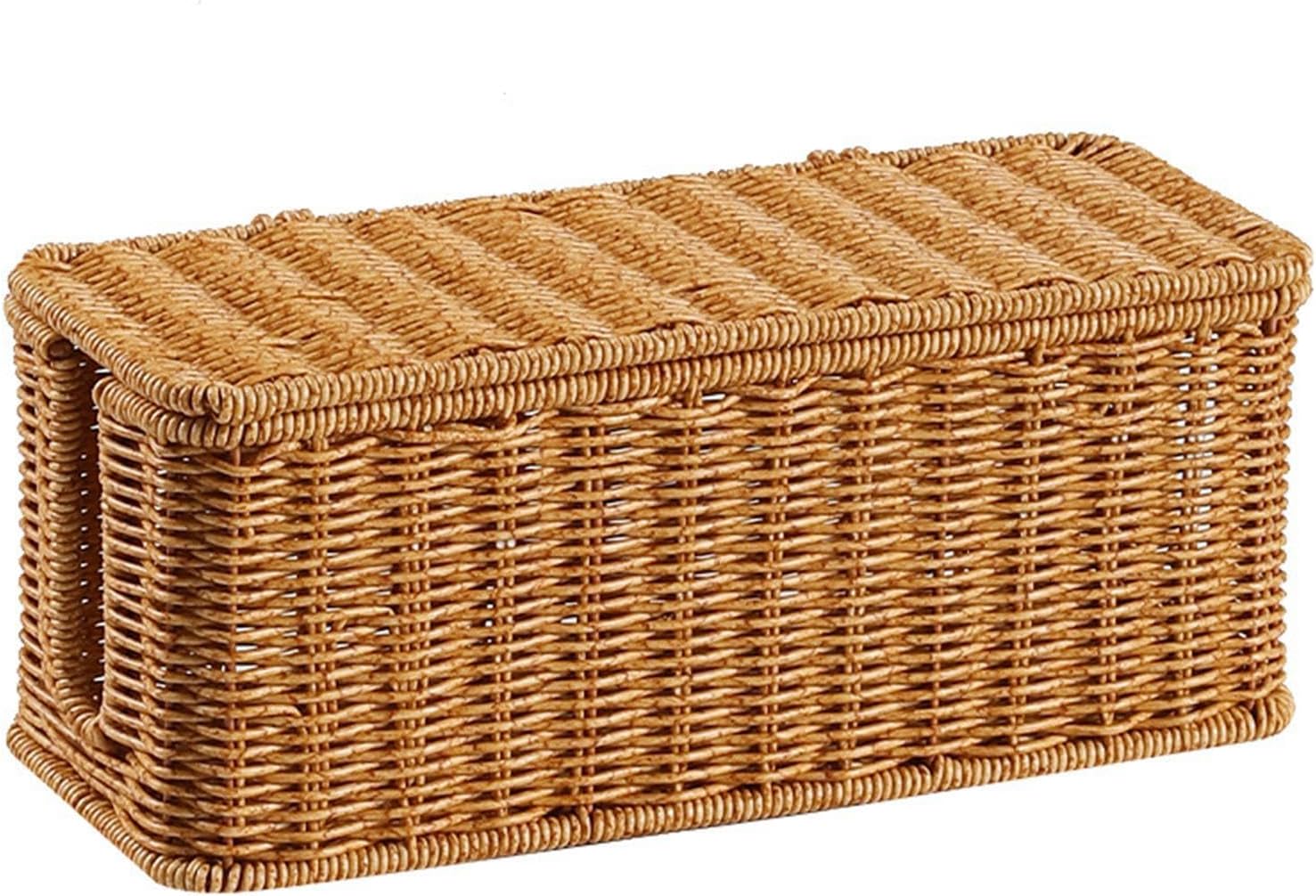 Cable Management Box - Charging Station Basket Cord Hider Box with Lid