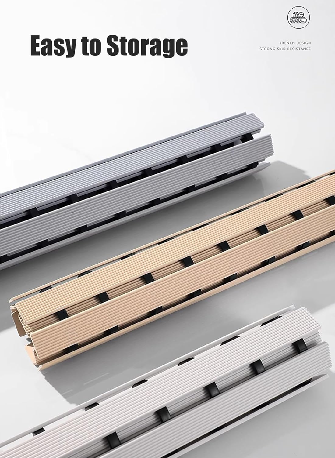 Shower Mat Non-Slip Bathtub Mat,Bath Mat For Tub Without Suction Cups, Sturdy Shower Stall Mat With Drain Holes, Firm Spa Bath Mat, Shower Floor Mat With Heavy Duty Rubber For Indoor & Outdoor(Brown,4