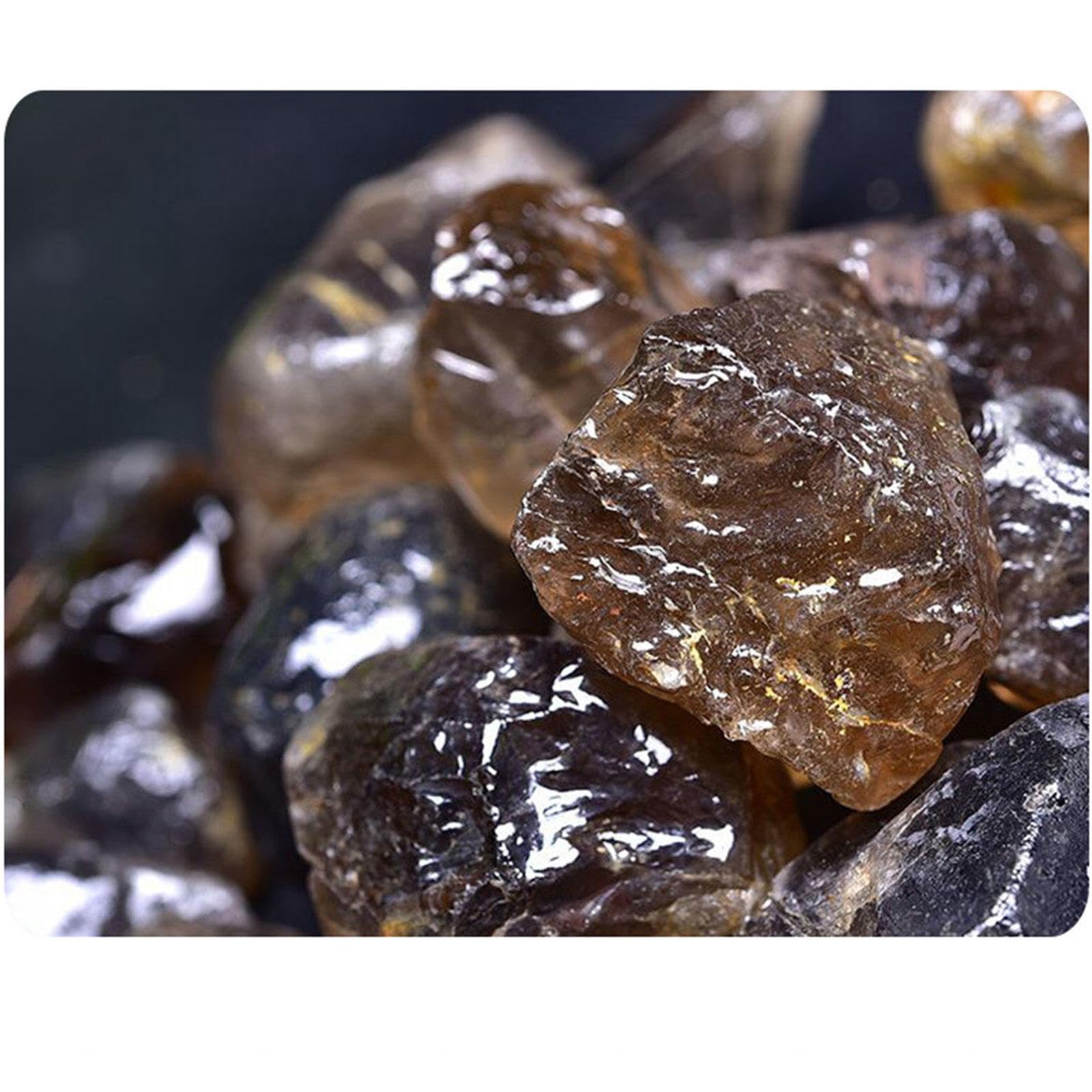 Piedras Pulidas a Granel de 2.2 Libras | Piedras Grandes de Cuarzo Ahumado Natural Caídas | Cristal Curativo de Energía | Regalos de Piedras Preciosas | Reiki | Decoración del Hogar,2-3cm