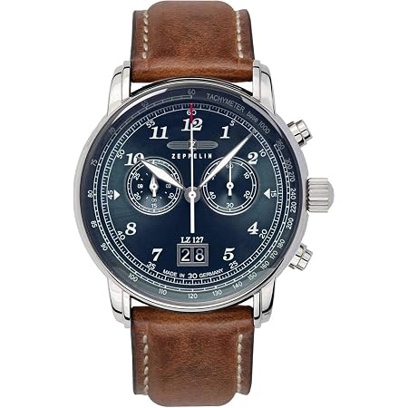 Zeppelin – Braccialetto unisex orologio cronografo al quarzo in pelle 7036  – 3 : Amazon.it: Orologi