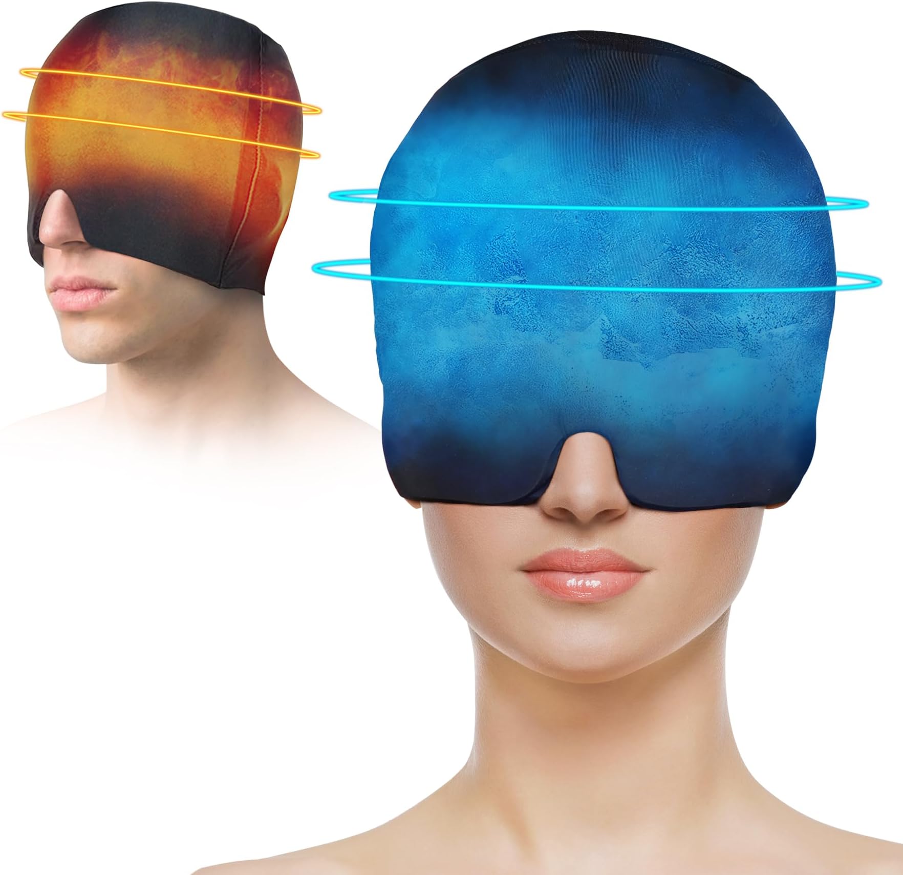 Migraine Relief Cap, Odorless Headache Relief Hat with Hot