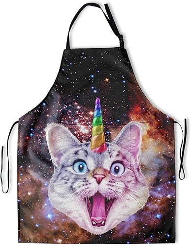 Delantal divertido delantal de poliéster con bolsillo para cocinar cocina asado adultos