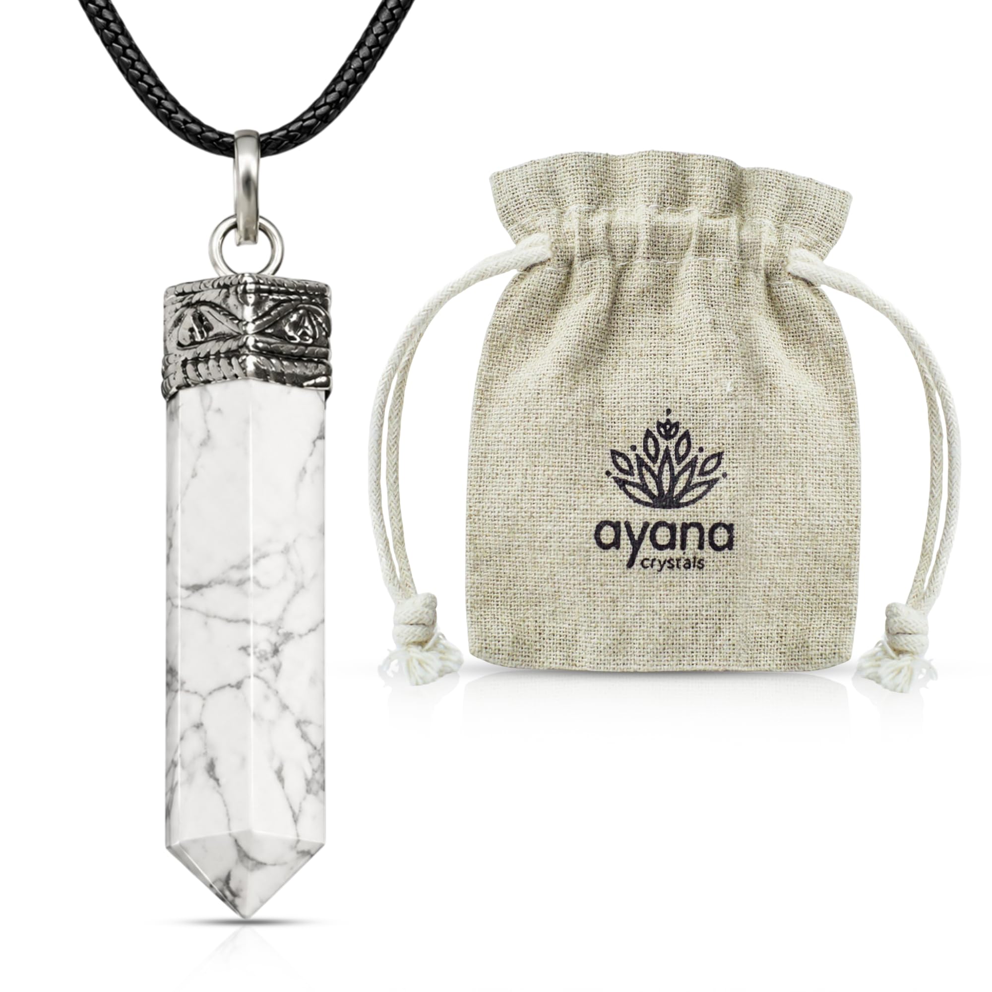 Amazon.com: Ayana Wellness White Howlite Necklace for Women