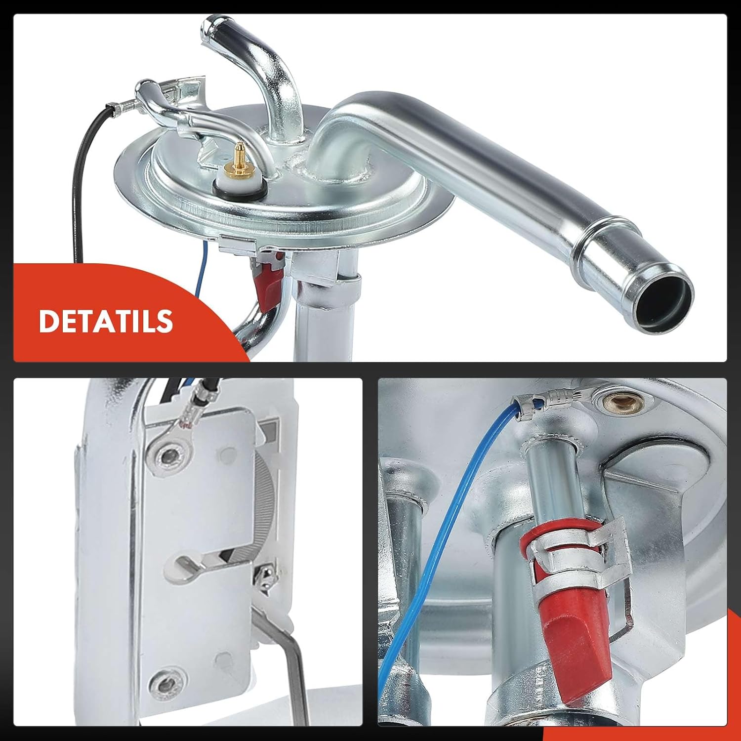 A-Premium Fuel Tank Sending Unit Compatible with Chevrolet G20 1984-1995, G30 1984-1996 & GMC G2500 1984-1995, G3500 1984-1996, Diesel, Replace# 19179691, 25004112