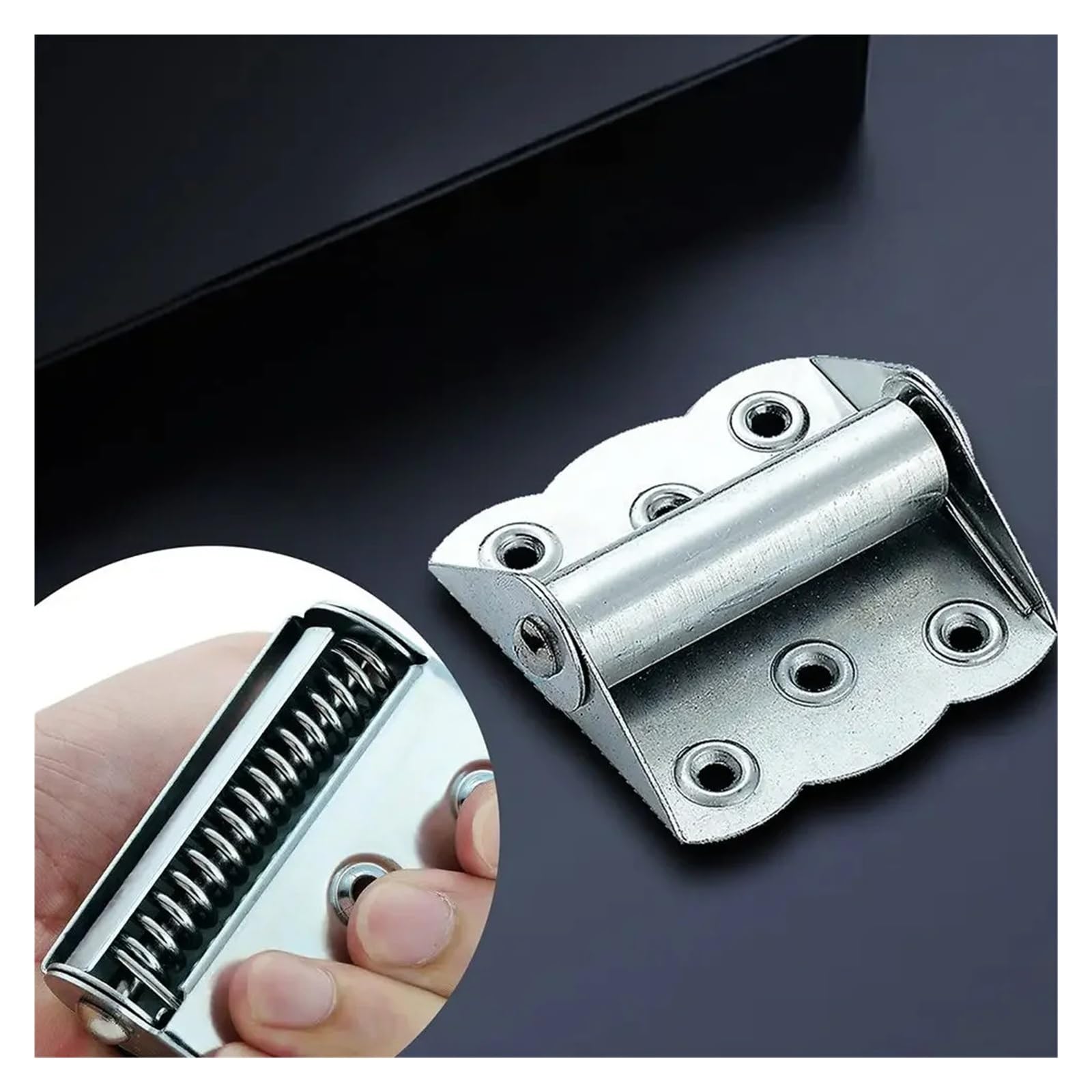 2/10 sztuk zawias motylkowy ze stali nierdzewnej automatyczne zamykanie zawiasy wpuszczane nierdzewne sprężyny drzwi do szafki okno sprzęt domowy(10 PCS)