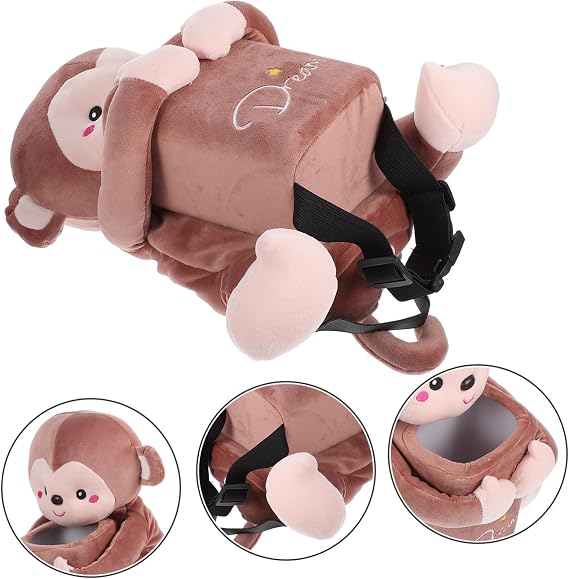 DECHOUS Cute Plush Tissue Holder Cartoon Napkin Organizer Multi-use Tissue Dispenser for for Car and Home Decoration