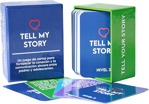 Miniatura 9 de Juego de cartas Tell My Story: 100 tarjetas de conversación para padres y adolescentes para apoyar la salud mental de los jóvenes, fomenta la