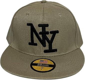 New York NY Fitted Cap Hip Hop Baseball Cap Hat. Size Medium 56 cm 7" Black, Red, Baige, White, Brown, Blue, Navy