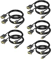 Vista 11 de Paquete de 2 cables HDMI a VGA de 3.3 pies, cable HDMI a VGA unidireccional macho a macho, cable de video HD 1080P compatible con computadora