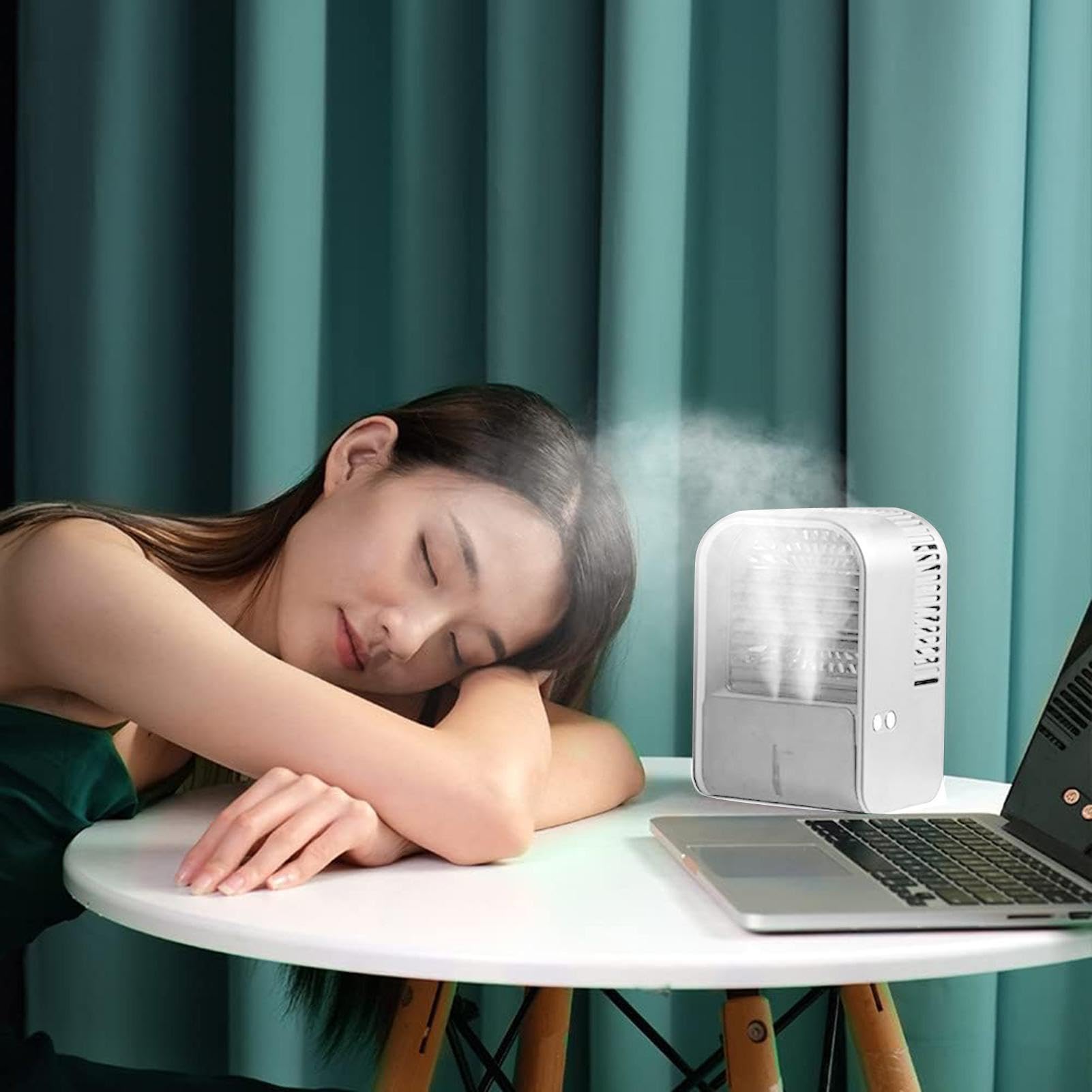 Ventola di raffreddamento da scrivania, ventilatore portatile da tavolo | mini macchinario alimentato tramite USB, unità compatta a tre velocità sul posto di lavoro brezza | Postazione di lavoro