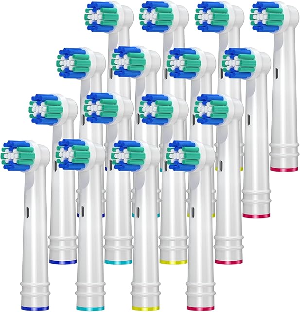 Wymienne główki szczoteczki do Oral B, 16 główek szczoteczki elektrycznej do Oral B Braun, główki szczoteczki Classic Precision Clean pasują do Professional Care, Vitality Pro Smart Genius Series
