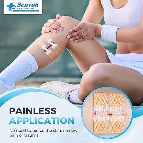 Miniatura 3 de Dispositivo de cierre de heridas de emergencia kit de bandas de suturas de puntada de cremallera 4 piezas reparación de heridas sin puntadas ideal