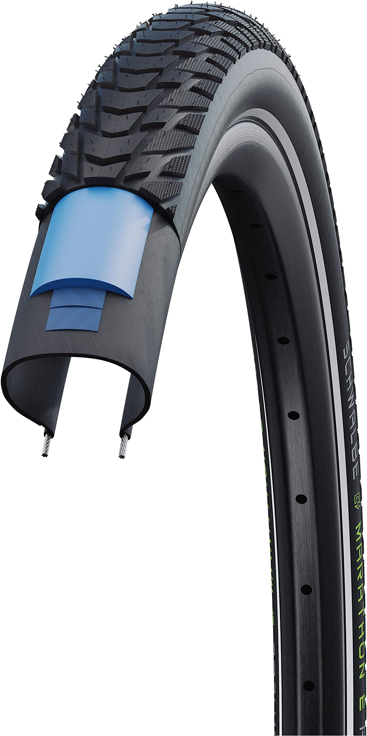 Schwalbe Unisex's Marathon E-Plus Performance Dual Gaurd Twin-Skin Folding Tyre, Black, 700x35c